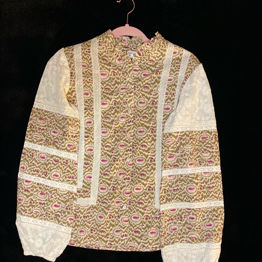 Anthropologie Eze Sur Mer Tana Lace Blouse